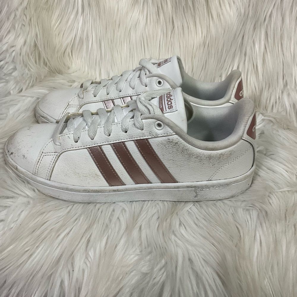 Adidas Cloudfoam Advantage Stripe White Lace-Up S… - image 3